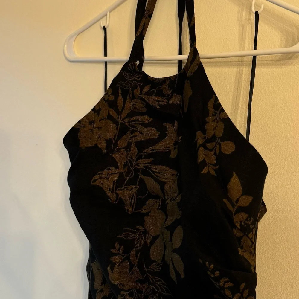 Reformation Black and Gold Backless Dress - Picture 8 of 8